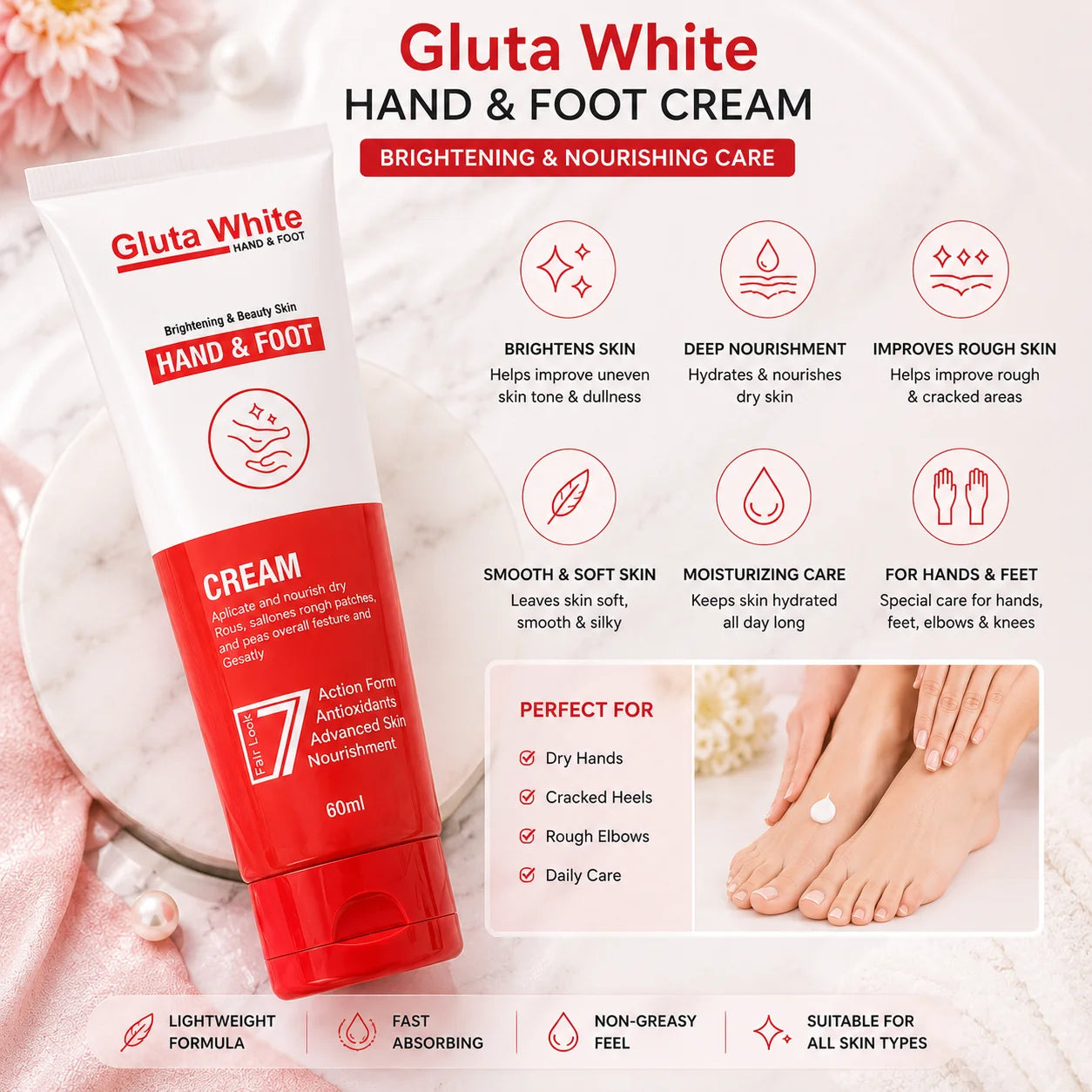 Gluta White Hand & Foot Cream Pakistan