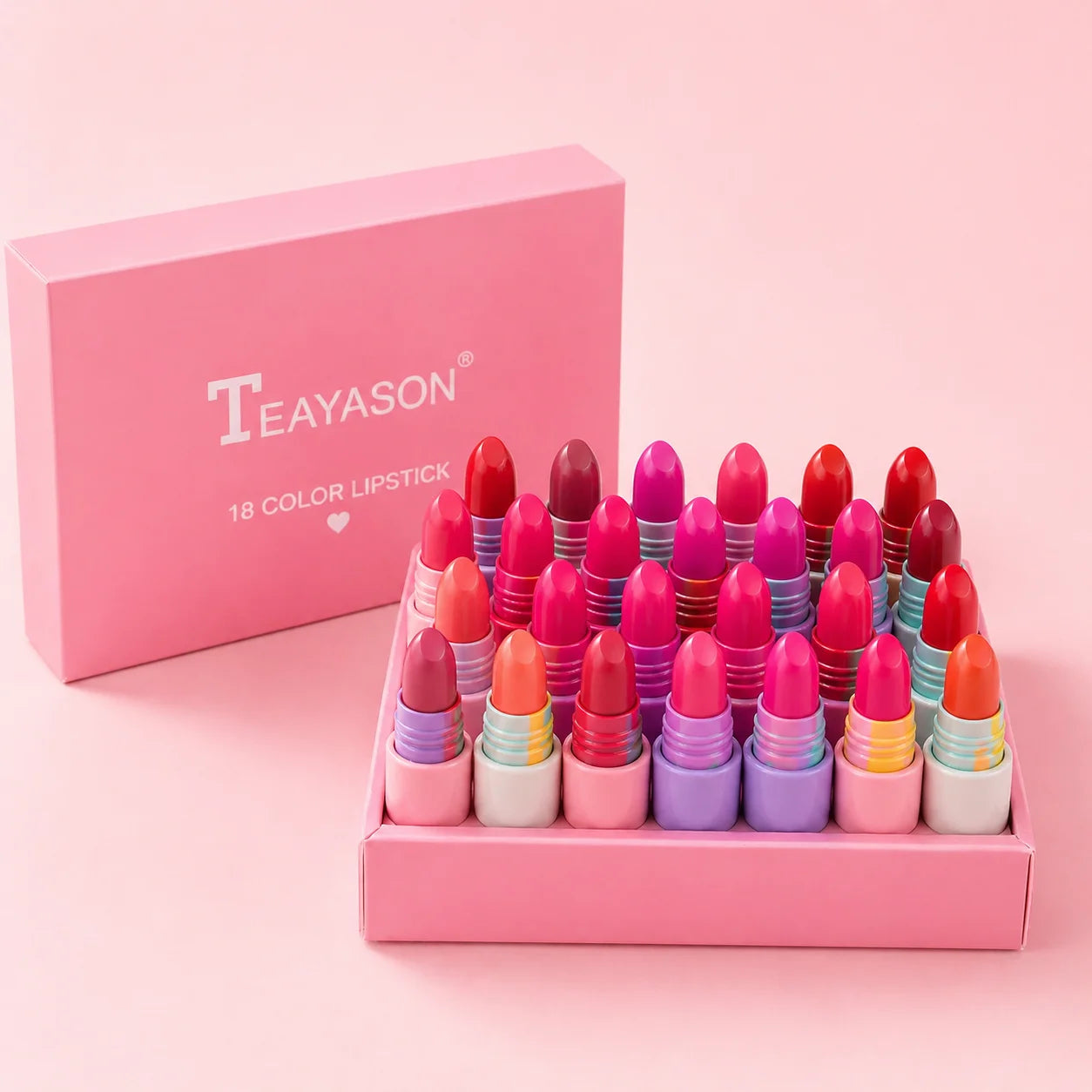18 Colors Mini Lipstick Set for Girls – Matte Multicolor Lipstick Kit