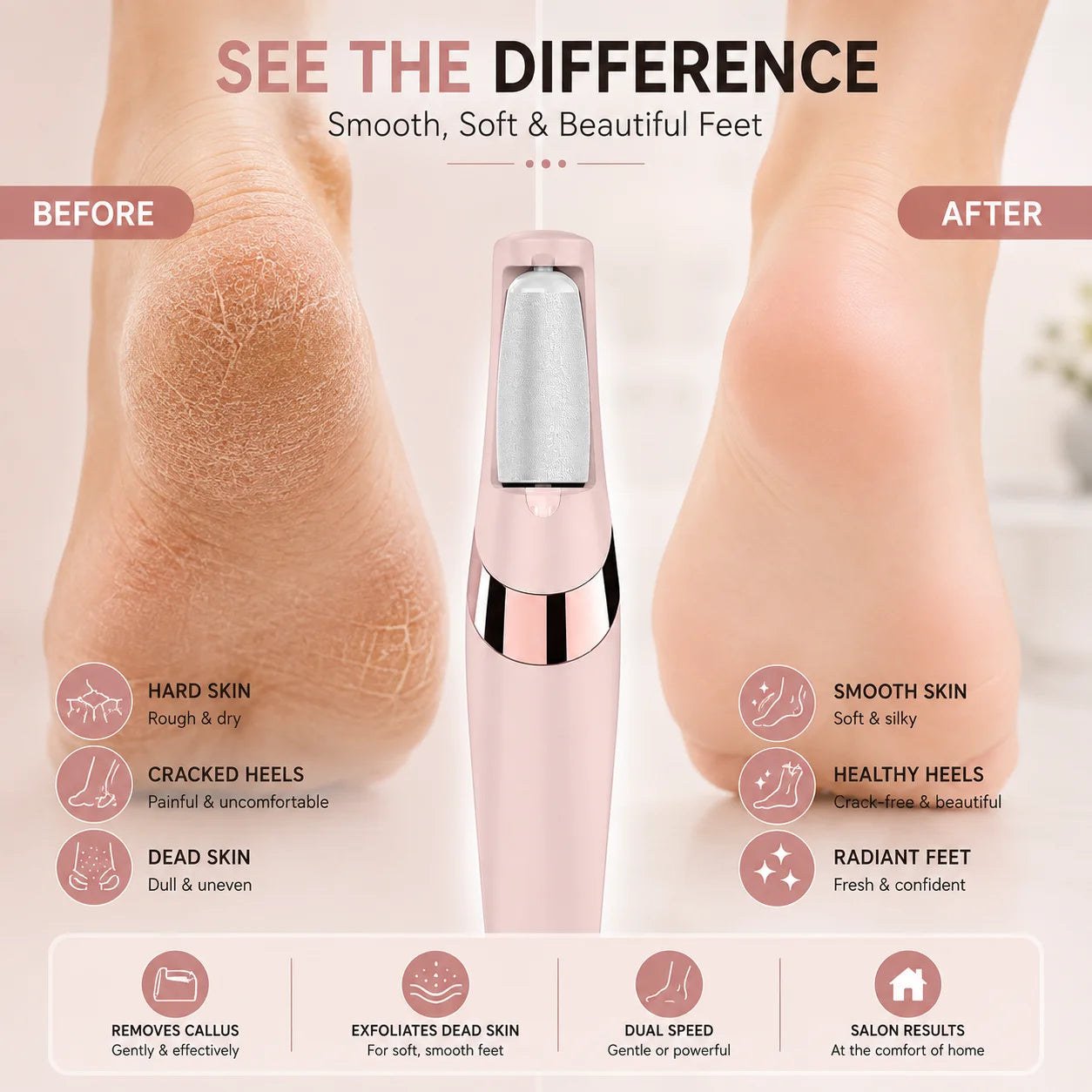 Flawless Pedi Electric Callus Remover – Rechargeable Pedicure Tool Pakistan