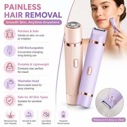 2 in 1 Double Headed Electric Shaver for Women Pakistan | Facial & Body Hair Remover
