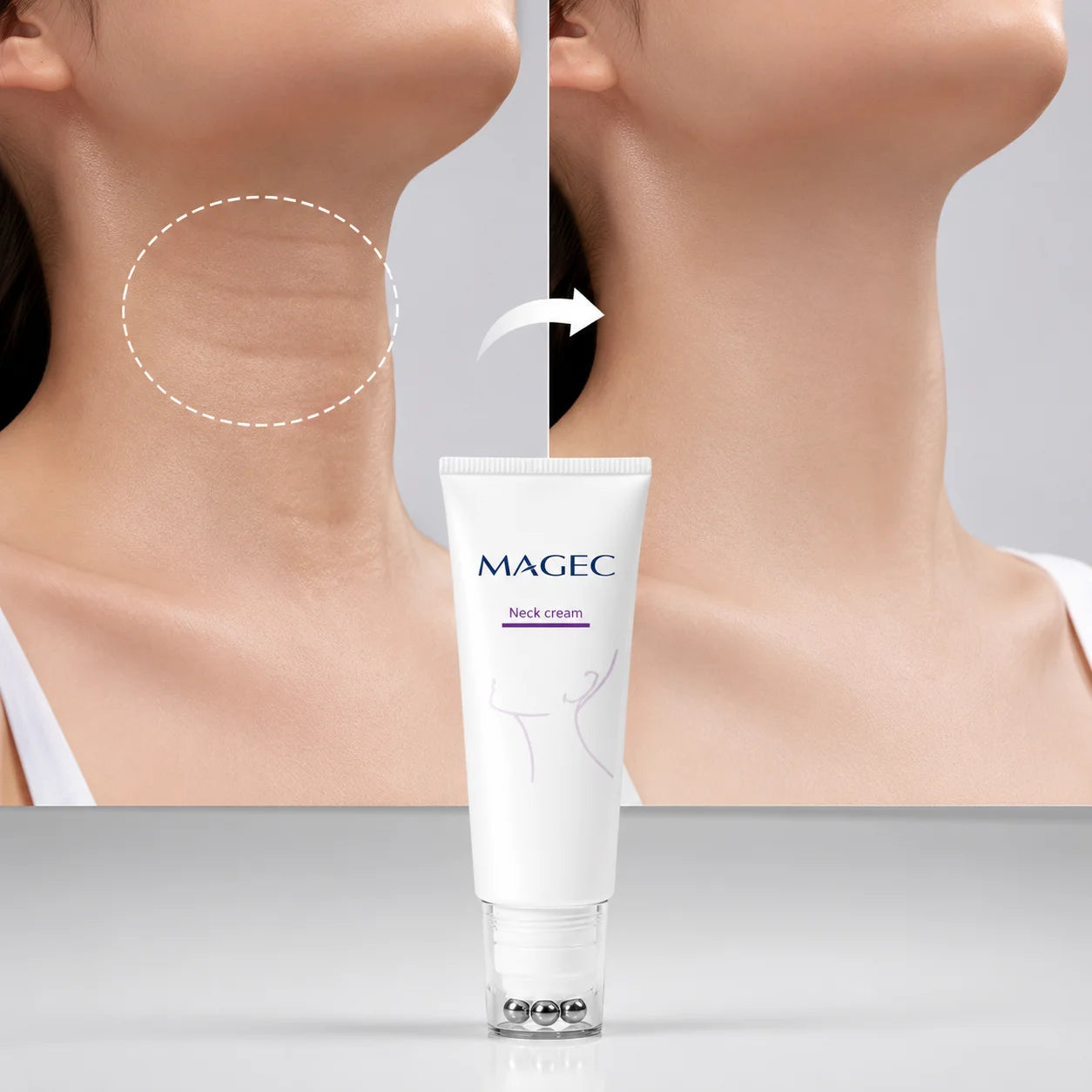 MAGEC Collagen Fullerene Neck Cream Pakistan | Neck Wrinkle & Firming Cream