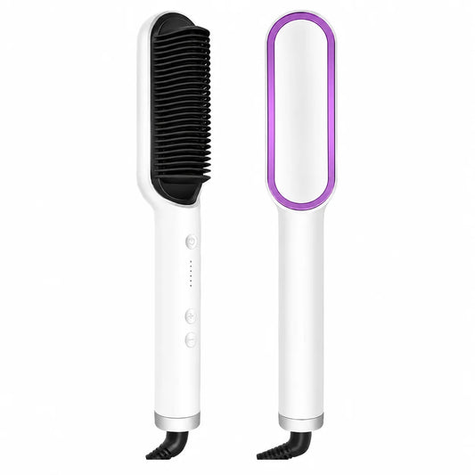 Hair Straightener Brush with LED Display – Ceramic Heated Comb Pakistan