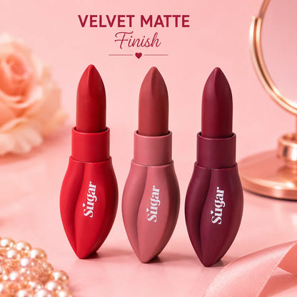 Lip Shape Matte Lipstick Set Pakistan | Waterproof Velvet Lipstick 3 Pcs