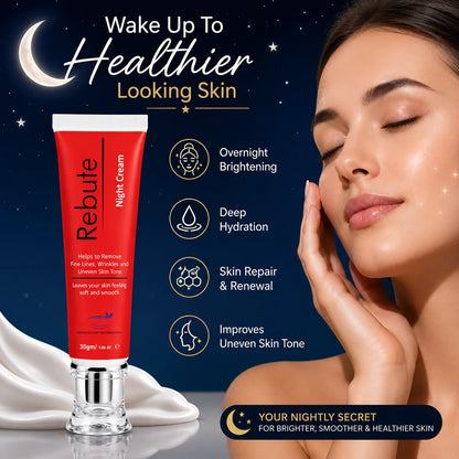 Rebute Night Cream 30g Pakistan | Brightening, Anti Wrinkle & Skin Repair Cream