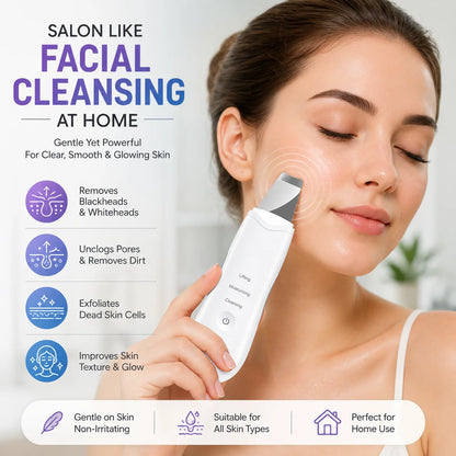 Leather Shovel Ultrasonic Facial Skin Scrubber – HandyPeak Blackhead Remover