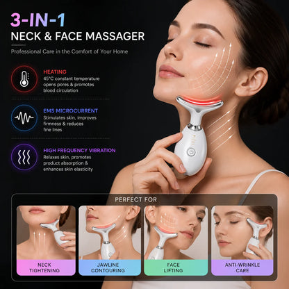 ES-1081 LED Neck & Face Massager in Pakistan | Anti Wrinkle Skin Tightening Device