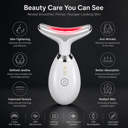 ES-1081 LED Neck & Face Massager in Pakistan | Anti Wrinkle Skin Tightening Device