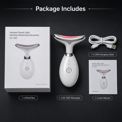 ES-1081 LED Neck & Face Massager in Pakistan | Anti Wrinkle Skin Tightening Device