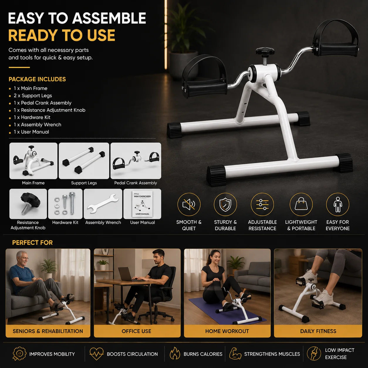 Easy Exerciser Pedal Cycle in Pakistan | Mini Under Desk Exercise Bike
