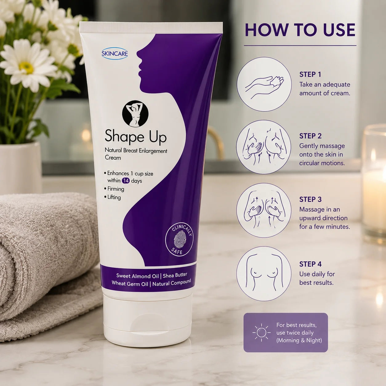 Shape Up Natural Breast Firming Cream 125ml | Original Shape Up Pakistan