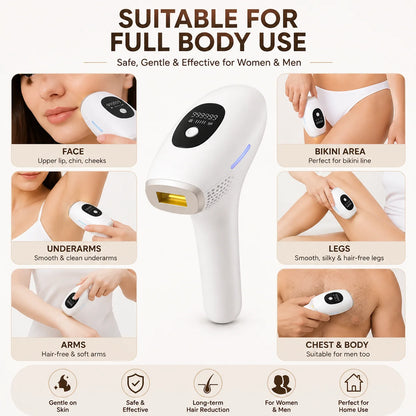 Professional IPL Hair Removal Device – Permanent Laser Hair Removal Machine | 999999 Flashes