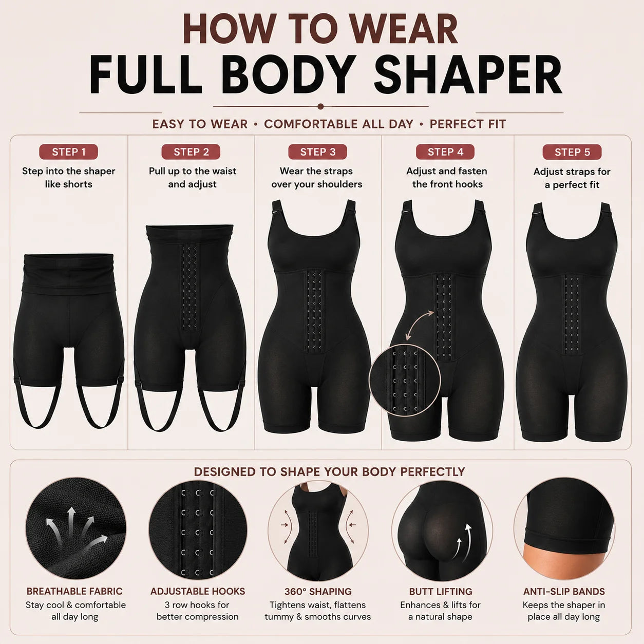 Premium Full Body Shaper for Women | Tummy Control Waist Trainer Pakistan