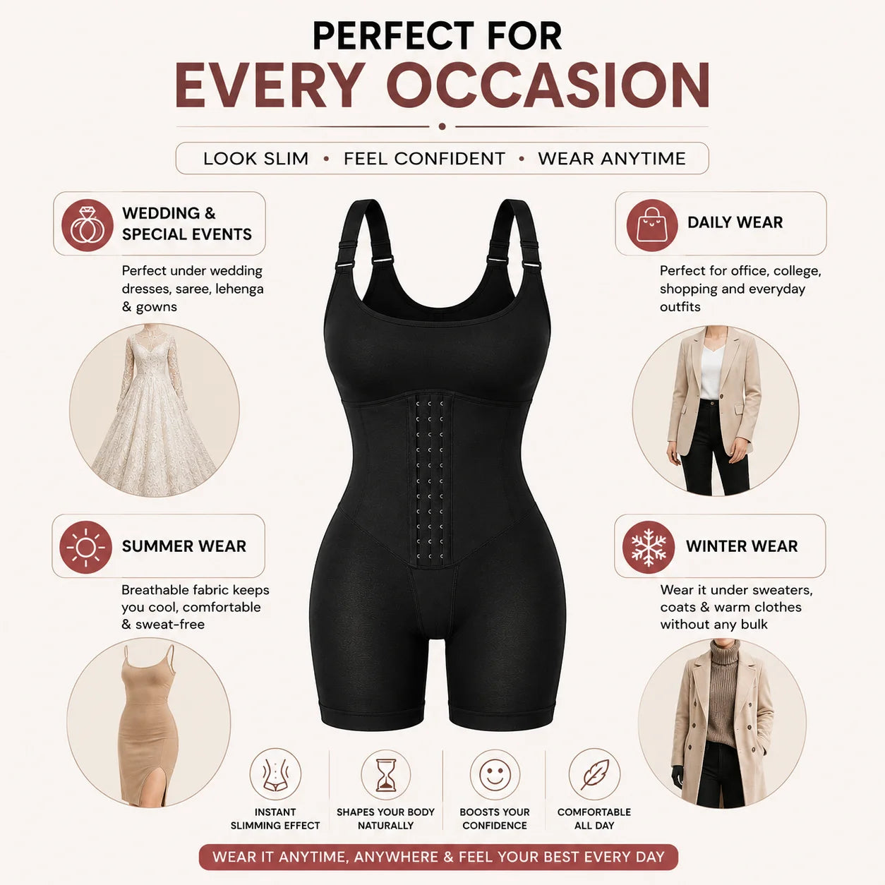 Premium Full Body Shaper for Women | Tummy Control Waist Trainer Pakistan