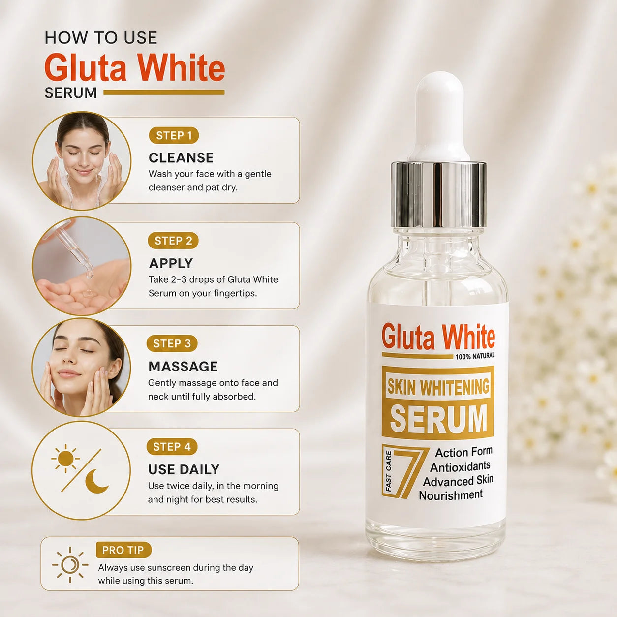 Gluta White Skin Whitening Serum