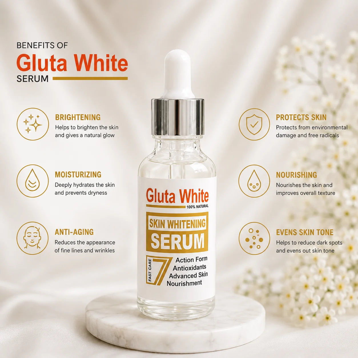 Gluta White Skin Whitening Serum